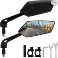 1 Pair Bike Mirror Handlebar Mount, Rear View Mirror for Mountain Road Dirt Bike Motorcycle Electric Scooter, Bicycle Bar End Rearview Mirrors E Ebike Side Mirror Accessories for Men Adult