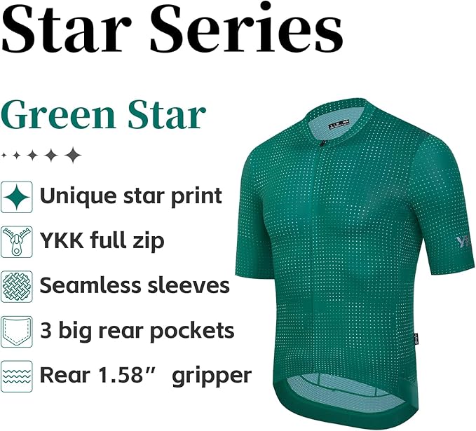 YKYWBIKE Cycling Jersey Men with Pockets Bike Jersey Short Sleeve Biking Shirts for Men Cycling Breathable MTB Biker Shirts