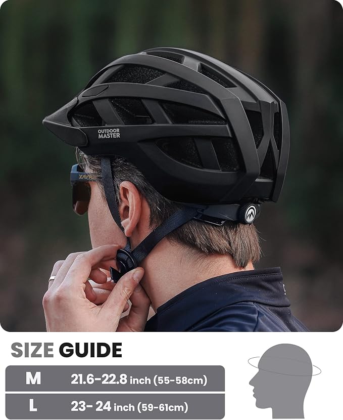 OutdoorMaster Gem Recreational MIPS Cycling Helmet - Two Removable Liners & Ventilation in Multi-Environment - Bike Helmet in Mountain, Motorway for Youth & Adult