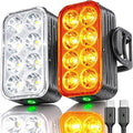 2026 NP-MAX Bike Lights Slim USB-C Rechargeable Front and Back Lights, Front & Rear Taillight Set, Bicycle Light Safety, Mini Bike Light LED, Ebike Riding Accessories, Waterproof, Visible Day & Night