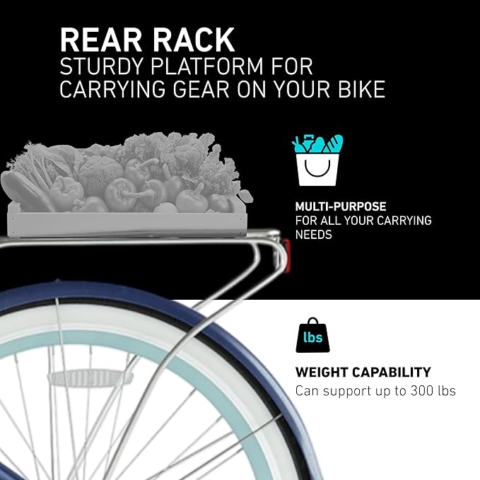 sixthreezero EVRYjourney Women's Beach Cruiser Bike, Step-Through Touring Hybrid Bicycle