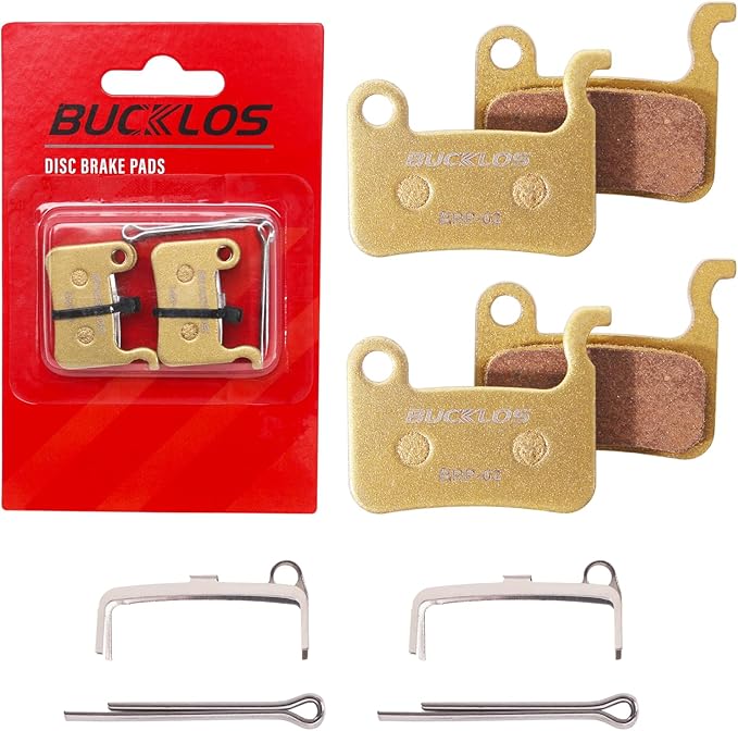 BUCKLOS Bike Disc Brake Pads - Bicycle Disk Brake Pads for Zoom/Shimano Deore XT XTR LX SLX Hone Alfine Saint for Ebike/Mountain Bike/Electric Bike/Road/Scooter