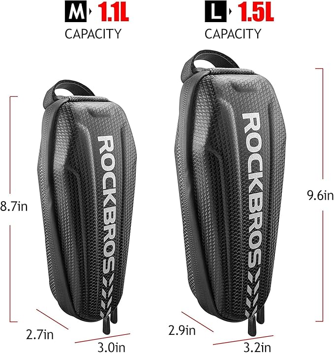 ROCKBROS Top Tube Bike Bag Bike Front Frame Bag EVA Bicycle Bag Bike Accessories Pouch Storage Pack Water Resistant Bike Phone Bag Below 6.2"/6.5" for Mountain Road Bike