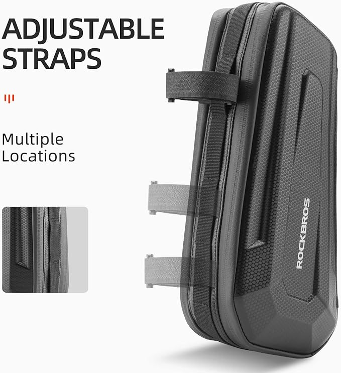 ROCKBROS Bike Frame Bag Hard Shell EVA Bike Triangle Bag Bike Top Tube Bag 1.5L Capacity