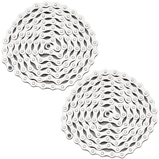 2 Sets Single Speed Bike Chain, Bike Chain for Road Mountain Racing Cycling