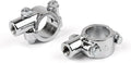 MAH HORNETS Handlebar Rearview Mirror Mount 1.0 Inch (25mm Diameter) Holder Clamp - Aluminum Motorcycle Bike Handle Bar 10mm Thread Mount Adaptor Chrome (2Pcs)
