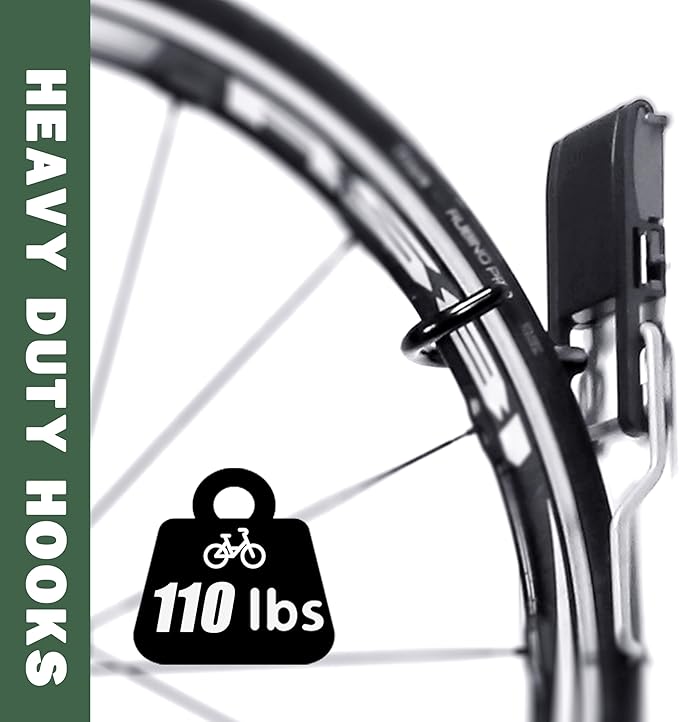 Heavy Duty 2 pack Wall Mount Bicycle Holder/Hanger/Hook Bicycle Storage for Garage/House, Bike Accessories, Holds up to 110 lbs