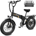 Jasion X Hunter/PRO Electric Bike for Adults,1800W/1400W Peak 20''Fat Tire Foldable Ebike,Folding E Bike Up to 80/70 Miles Range,720/624WH Removable Battery,30 MPH E Bike,Certified by UL2849