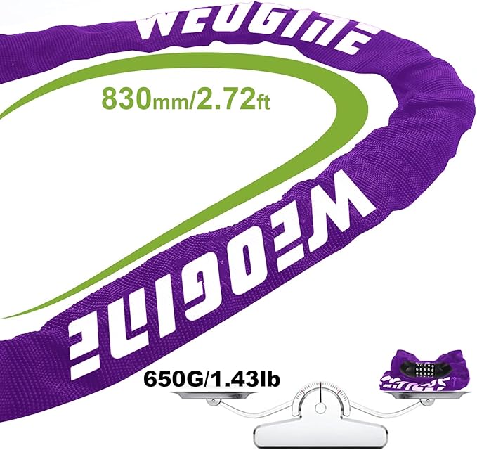 Bike Lock with Numbers and high Security Level, Bike Chain Lock, Bicycle Locks, 5 Digit Combination Lock for Bike, Bicycle, Scooter, Motorcycle, Door, Gate, Fence
