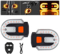 2Pcs Bike Tail Lights with Turn Signals, Wireless Remote Control USB Charging Bike Rear Light, Waterproof Split/Integrated Bicycle Lights, 5 Modes Safety Warning Turn Signals Light for Night Riding