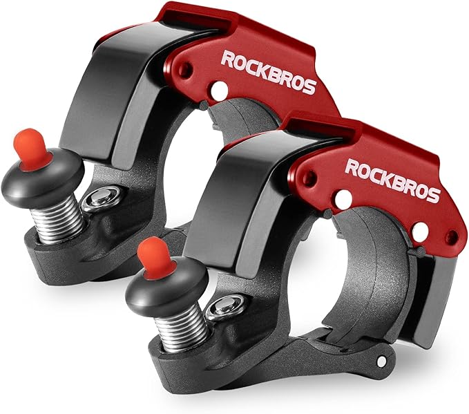 ROCKBROS Bike Bells Hidden MTB Bells Bicycle Bells for 22.2mm Handlebars, More Than 100dB, Clear & Long Sound Ringer, Mountain Bike, Scooter, Youth Bike