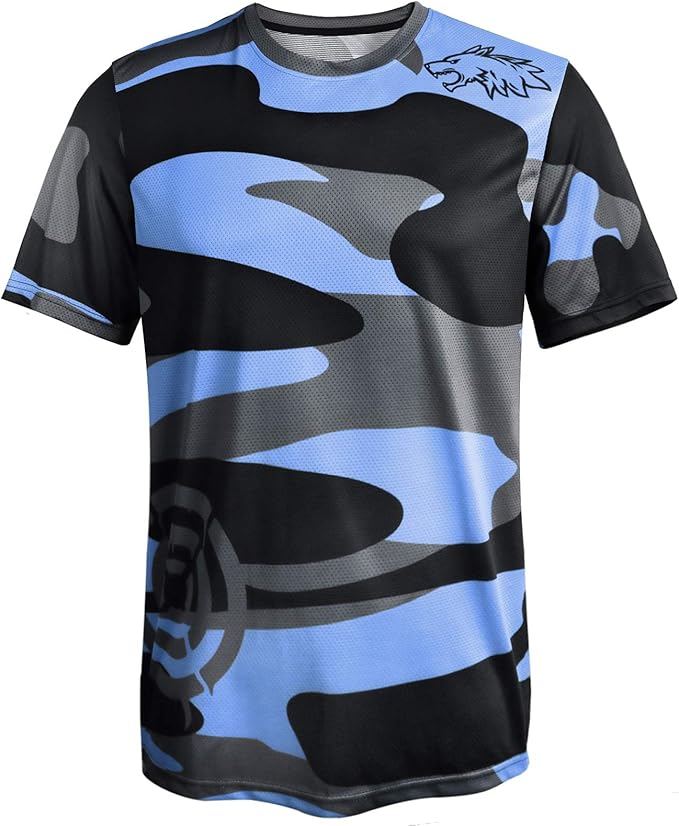 Wisdom Leaves Mens Mountain Bike Jersey Short Sleeve MTB Shirts Moisture-Wicking and Quick-Dry