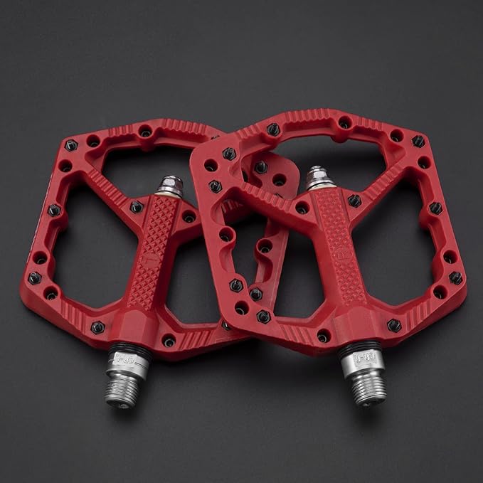 ROCKBROS Mountain Bike Pedals Flat MTB Pedals Nylon Fiber Bicycle Platform Pedals for Road Mountain BMX MTB Bikes