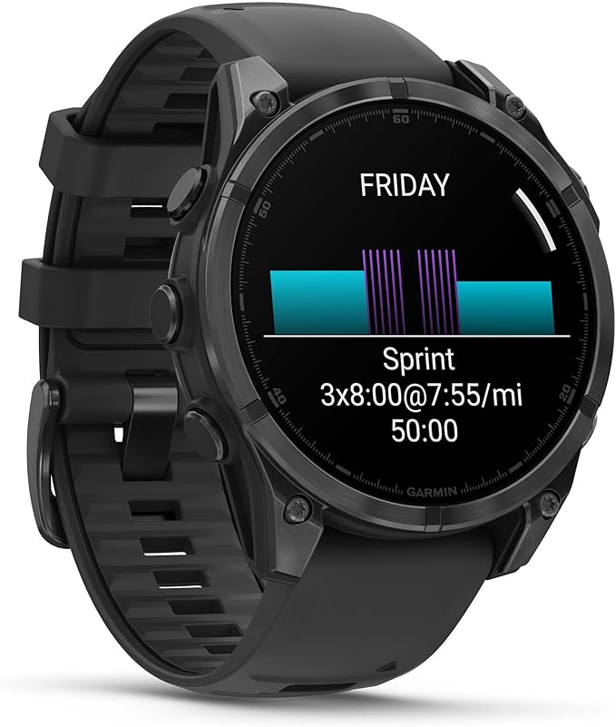 PlayBetter Garmin Fenix 8 AMOLED (47mm, Slate Gray/Black) Multisport GPS Smartwatch Bundle - 1.4” Touchscreen, Built-in LED Flashlight Wireless Running Earbuds