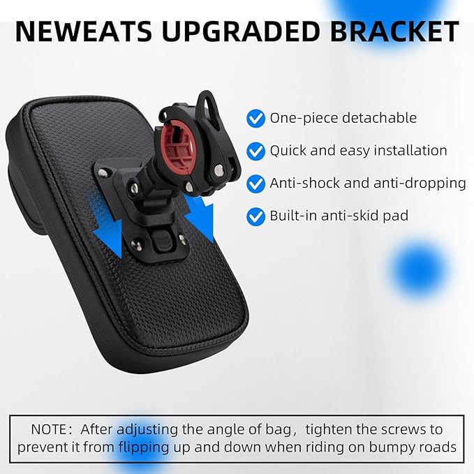 ROCKBROS Bike Motorcycle Phone Mount Handlebar Bag - 360° Rotatable Waterproof Shockproof Phone Holder for iPhone up to 7'' | Bicycle Cycling & Motorcycle Accessories