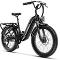 1500W Motor Electric Bike for Adults & Teenager, 48V 20AH Removable Battery Ebike, 24inch Fat Tire Electric Bicycle with 30+MPH, Step-Thru E Bike for Commuting & Mountain, Front Suspension