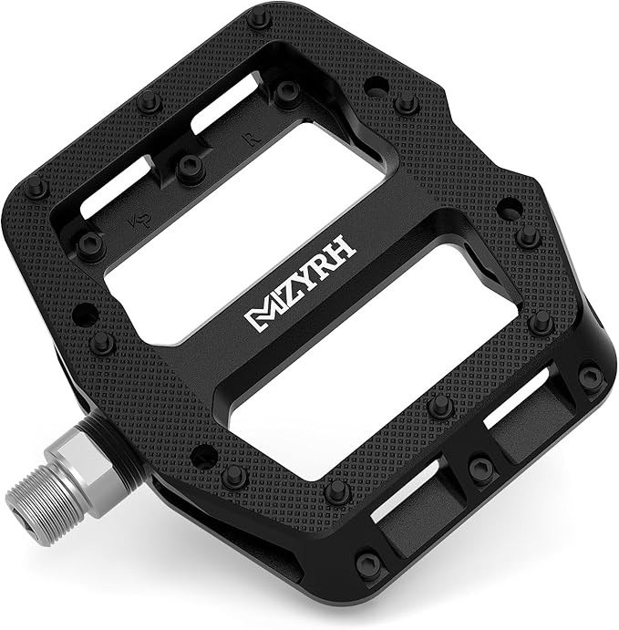 MZYRH Mountain Bike Pedals 9/16" 3 Sealed Bearings Lightweight Non-Slip Nylon Fiber Bicycle Platform Pedals for Road BMX MTB
