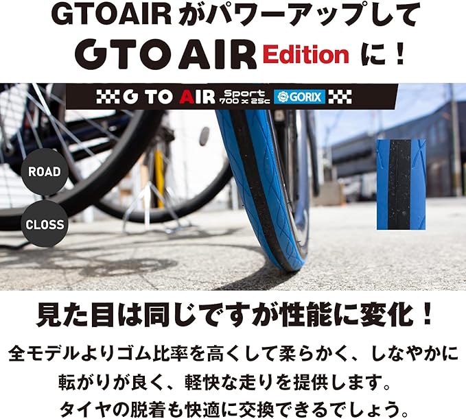 GORIX Road Bike Tire 700×23C 25c 28C 32c 35c Cycling Bicycle (Gtoair)