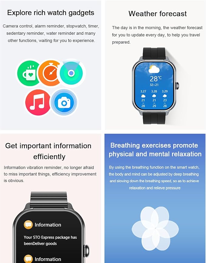 Smart Watch with Earbuds, 2.01" HD Screen 2 in 1 Smartwatch with Bluetooth Earbuds, 100+ Sport Fitness Tracker, NFC, Pedometer, Sleep/Heart Rate/Blood Pressure Monitor Compatible with iOS & Androd