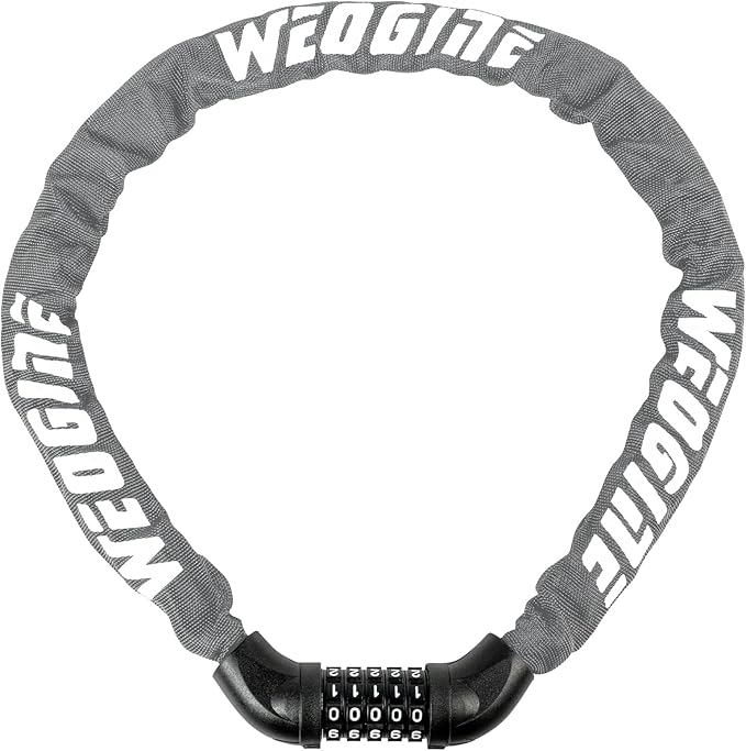Bike Lock with Numbers and high Security Level, Bike Chain Lock, Bicycle Locks, 5 Digit Combination Lock for Bike, Bicycle, Scooter, Motorcycle, Door, Gate, Fence