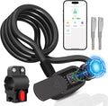 Eseesmart Fingerprint Bike Lock with Keys, 4.92 Feet Cablelock Electric Scooter Lock Heavy Duty Anti Theft Waterproof with Mounting Bracket, Bike Accessories for Bicycle, Electric Scooter, Motorcycle