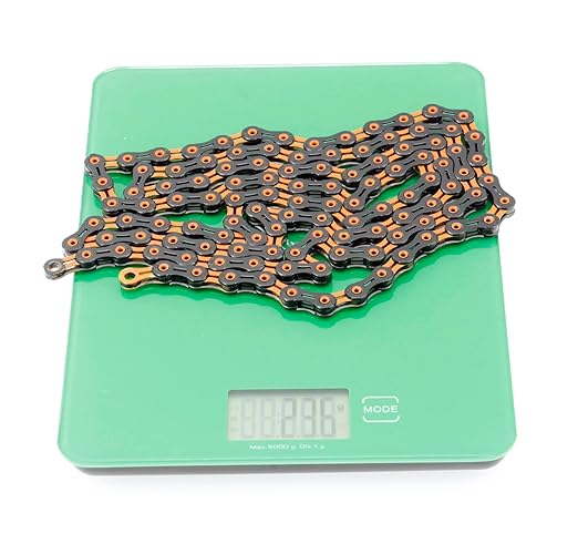 PYC SP1101 11-Speed Bike Chain, 116 Links (116L), Super Lightweight Hollow-Pin Bicycle Chain for Mountain (MTB) & Road Bikes, Compatible with Shimano, SRAM, Campagnolo (DLC Orange)