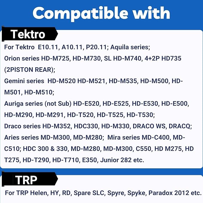 2 Pairs Brake Pads for TRP Tektro Shimano Deore Br-M575 M525 M515 T615 T675 M505 M495 M486 M485 M475 M465 M447 M446 M445 M416 M415 M395 M375 M315 M355 C601 C501(Resin,Semi-Metallic,Sintered Metal)