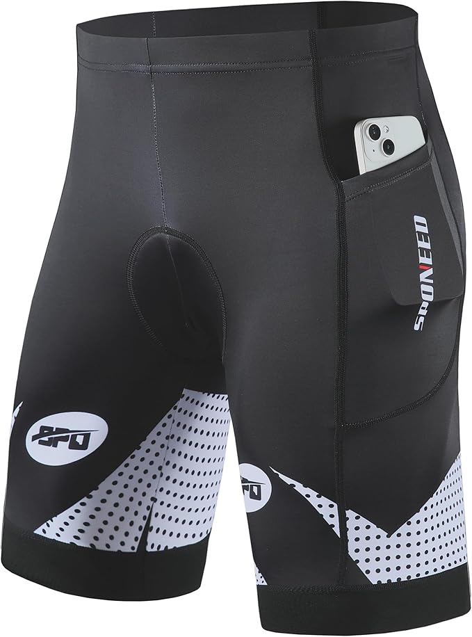 sponeed Men's Cycling Shorts Padded Bicycle Riding Pants Bike Biking Clothes Cycle Wear Tights