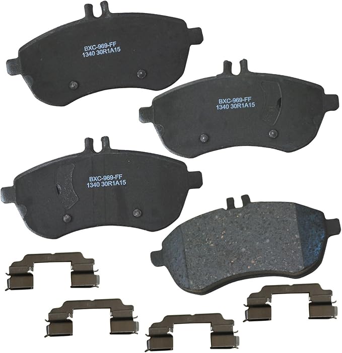 Bendix Premium SBC1340 Ceramic Front Brake Pads for Select Models Mercedes-Benz C180, C200, C230, C250, C280, C300, E200, SLC180, SLK200, SLK250