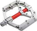 Aluminum Alloy 9/16" Bike Pedal MTB Wide Platform Flat Non-Slip Bicycle Pedals with 3 Bearings for Mountain Bikes, Road, BMX