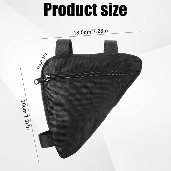 Bike Frame Storage Bag, Bicycle Pouch Bike Triangle Pouch Bikes Tool Bag Bicycle Storage Bags Mountain Bikes Phone Bags Lightweight Cycling Tool Accessories (Black)