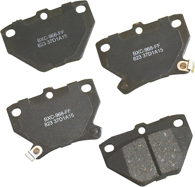 Bendix Premium SBC823 Ceramic Rear Brake Pads for Pontiac Vibe 2006-2003, Toyota Celica 2005-2000, Corolla 2006-2005, Matrix 2007-2003