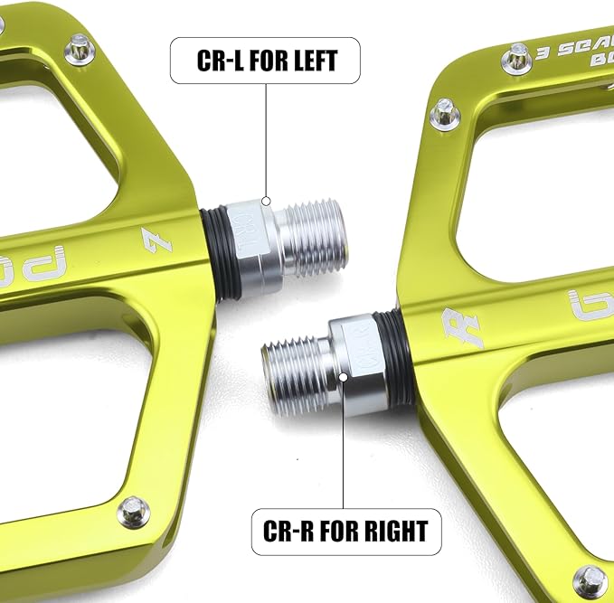 Bike Pedals 9/16" Lightweight Non-Slip Bicycle Platform Pedals - Fits Most Adult Bikes & Mountain Bikes &MTB, Road Bikes and Slip-Resistant Design