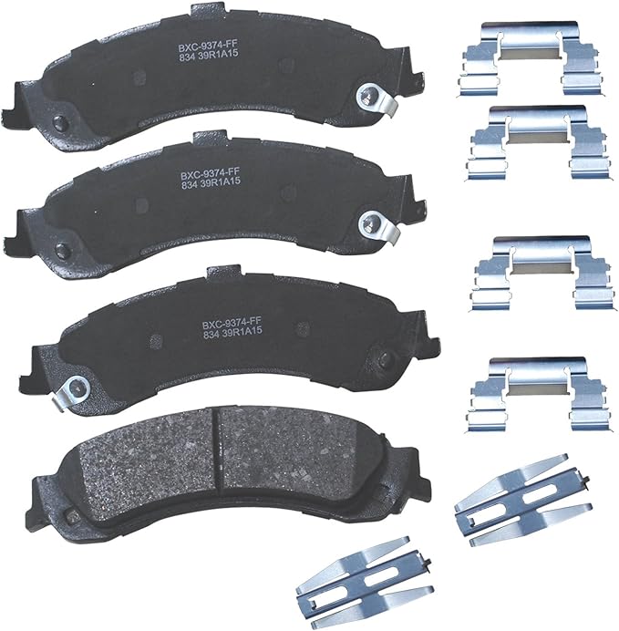 Bendix Premium SBC834 Ceramic Rear Brake Pads for Select Models Cadillac Escalade, Escalade ESV, EXT, Chevrolet Avalanche 1500, Silverado Suburban Tahoe, GMC Sierra Yukon, Yukon XL 1500