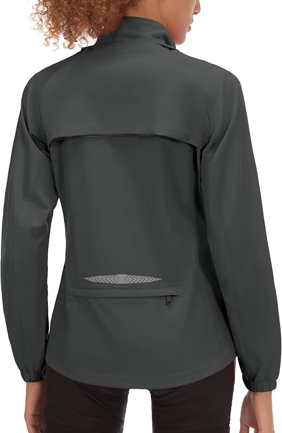 Little Donkey Andy Women's Lightweight Waterproof Cycling Jacket with Removable Sleeves for Biking Running Golf