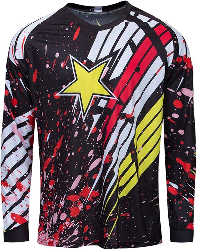 PSPORT Men's Motocross Jersey Long Sleeve Motocross Shirt Men Mountain Dirt Bike Jersey Downhill Riding Racing Clothing Tops
