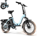 Folding Electric Bike for Adults and Seniors, 1000W Motor 48V 20AH Battery 30MPH 80 Miles, 20" Fat Tire All Terrain Ebike, 7-Speed Commuter E Bike, Step-Thru Electric Bicycle for Women and Teens