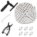 Bike Chain Kit, 6/7/8 Speed Multi-Function Bike Mechanic Repair Kit, Chain Breaker and Bike Link Plier with Hook and 6 Pairs Bicycle Buckle, Reusable