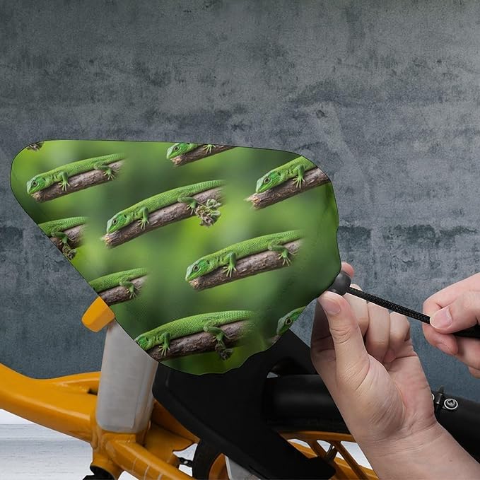 Adjustable Exercise Bike Seat Cover, Soft Cushion Indoor Outdoor Dust Resistant Protection