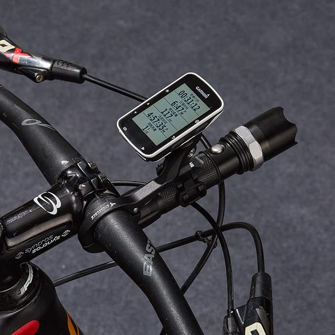 corki Cycles Garmin Edge Out Front Mount, Bike Handlebar Mount for Garmin Bike Computer 130 520 530 830 1030 & Sports Action Camera and Bike Lights