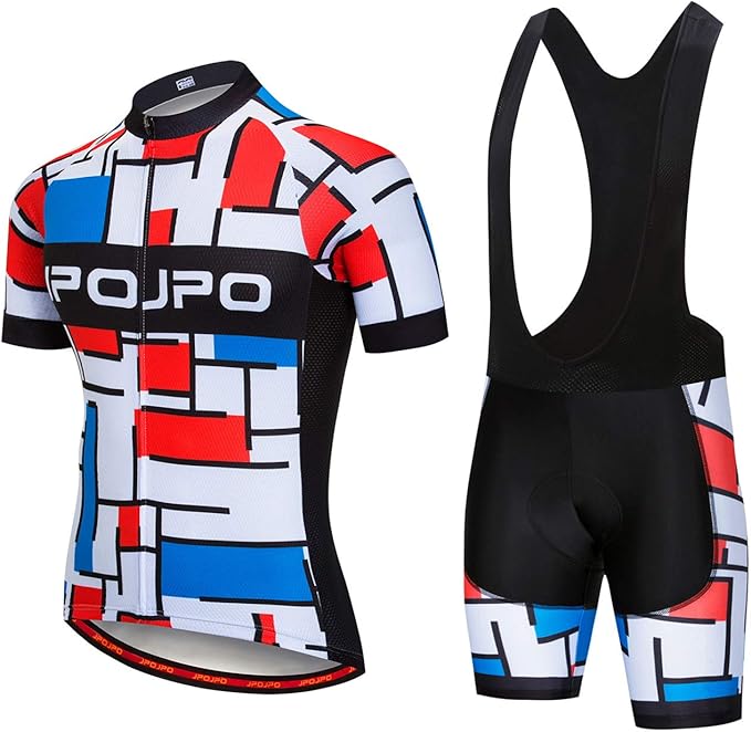 Hotlion Men's Cycling Jersey Set Summer Cycling Clothing Suit Pro Team Bike Clothes Road Biking Outfits Bicycle Kit for Men