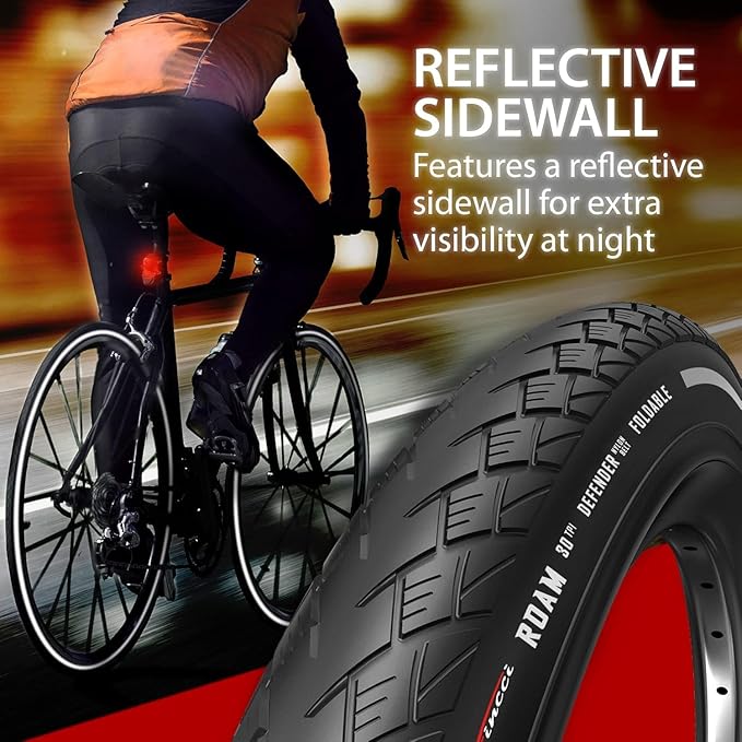 Fincci Pair 700x35c Tire Foldable 37-622 with 1mm Antipuncture Protection for Cycle Road Mountain MTB Hybrid Touring Electric Bike Bicycle with 700 x 35c Tires - Pack of 2