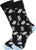 Real Sic Fun Socks for Men and Women - Cozy Cotton Dress Socks with Colorful Designs - Cool, Casual, Wacky Patterned