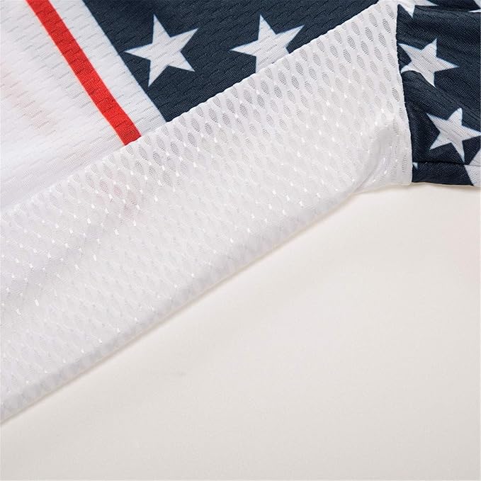 Cycling Jerseys Men Bicycle Short Sleeve Summer Shirt Bike Biking Tops Riding Clothing Flag