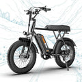 T63 Multi-Color Electric Bike for Adults & Teens, 1000W Peak Motor, 20MPH 468Wh Remove Battery,20"x4"Fat Tire Ebike, Moped Style Comfortable Electric Bikes,Long Seat E Bikes for All-Terrain