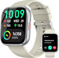Smart Watches for Men Women Answer/Make Call, 1.85" Fitness Watch with 120+ Sports Modes, Heart Rate/SpO2/Sleep Tracker, Pedometer, IP68 Activity Tracker and SmartWatch for Android iOS (Silver, 1.85“)