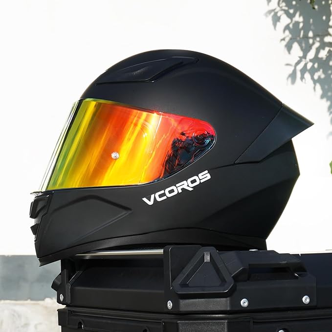 VCOROS Motorcycle Full Face Helmet for Unisex-Adults DOT Approved WS-609 Motorbike Street Bike Racing Helmets