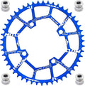 YBEKI Pro-Grade 104BCD Chainring (30-52T) CNC 7075-T6 Aluminum Narrow-Wide MTB/Road Round Oval Bike Chainwheel | Shimano/SRAM 8-11 Speed Compatible | 573MPa Strength(Black/Red/Blue)