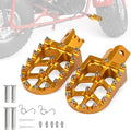 Mini Bike Foot Pegs CNC Anti-Slip Wide Footpegs for CRF50 CRF70 Coleman CT100U CT200U BT200X CC100X CRF XR50 70 110 125 SSR Apollo TaoTao Motorcycle Dirt Bike Pit Bike Pedals (Gold)