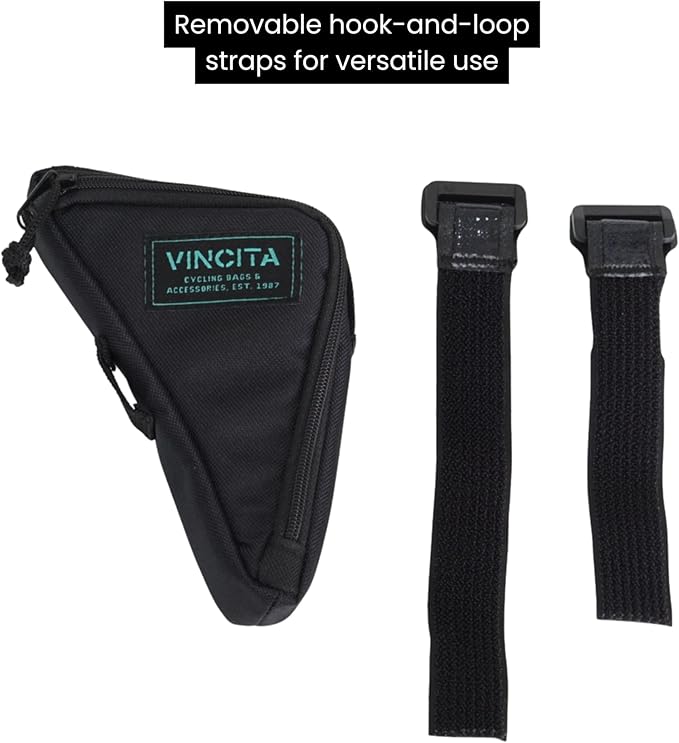 Vincita Boomerang Bag 3.0 – Frame Bag for Brompton Bike (A, C & P Line) – Anti-Slip Slim Tool Pouch with Magnetic Mount – Detachable Straps & Bright Lining – Fold-Compatible Storage (Brown)